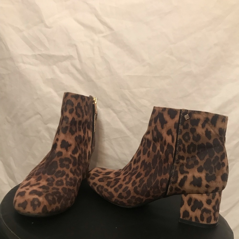 Cheetah heeled boots